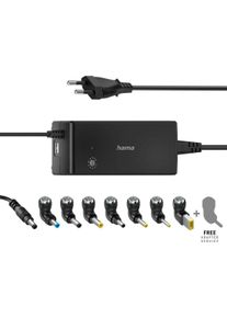 Hama Notebook-Netzteil "Universal-Notebook-Netzteil, 12-22V/90W 8 Notebookstecker", schwarz, B:15,5cm H:3,8cm T:6cm, Netzteile, Notebook-Netzteil