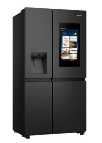 HISENSE Side-by-Side "RS9P628GPFE", Energieeffizienz: E, silber (schwarz), Display au&szlig;en, K&uuml;hlschr&auml;nke, gro&szlig;es SMART-Display, Side-by-Side