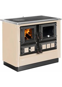 Festbrennstoffherd Justus "Rustico-90 2.0", beige (schwarz), Kamin&ouml;fen, Festbrennstoffherd