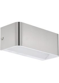 Eglo Wandleuchte "SANIA 4", grau (nickelfarben), 1, H: 8cm, 1 Stk., Leuchten, Wohnzimmer, Esszimmer, Flur, minimalistisch, indirektes Licht, 20x8cm, Wandleuchte