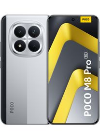 Xiaomi Smartphone "POCO M8 Pro 5G 12+512", Energieeffizienz: B, silber (silberfarben), 512 GB, Mobiltelefone, Smartphone