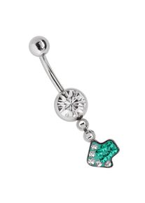 Adelia&acute;s Bauchnabelpiercing ADELIA&acute;S "Piercing Bauchnabelpiercing", gr&uuml;n, Piercings, Damen, Chirurgiestahl, Bauchnabelpiercing