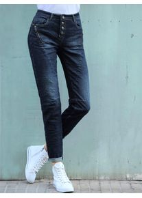 Bequeme Jeans Heine, Damen, Gr. 48, Normalgr&ouml;&szlig;en, dunkelblau, 98% Baumwolle, 2% Elasthan, unifarben, lang, Jeans Bequeme Jeans