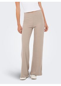 Loungehose Only Play "ONPSEREN HW RIB STR PNT NOOS", Damen, Gr. XS (34), N-Gr, string, Jersey, Obermaterial: 65% Polyester, 30% Viskose, 5% Elasthan, unifarben, loose fit normal, Hosen Loungehose