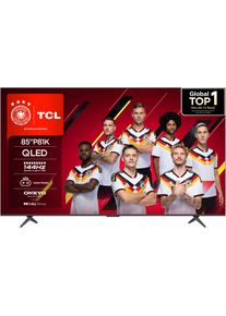 TCL QLED-Fernseher "85P81KXB", Energieeffizienz: F, schwarz, 85, Fernseher, 144Hz, Multi-HDR, Dolby Vision, Game Master, Smart TV, Apple TV, ONKYO, QLED-Fernseher