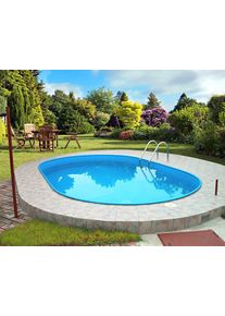 Ovalpool summer fun "BODRUM II", wei&szlig;, B:360cm H:150cm L:623cm, Schwimmbecken, Ovalpool, inkl. Bodenschutzplane