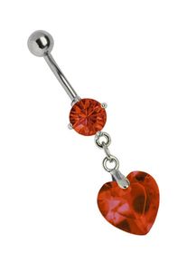 Adelia&acute;s Bauchnabelpiercing ADELIA&acute;S "Piercing Piercing Bauchnabelpiercing", rot, Piercings, Damen, Titan, Bauchnabelpiercing