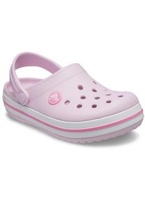 Clog Crocs "Crocband Clog", M&auml;dchen, Gr. 27, rosa (rosa, wei&szlig;), Croslite&trade;, kontrastfarbene Details, Schuhe Clog, Sandale, Sommerschuh, Badeschuh mit L&uuml;ftungs&ouml;ffnungen