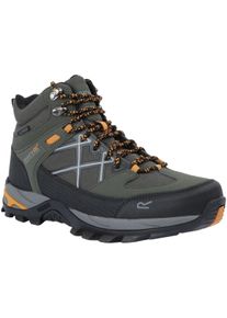 Sneaker Regatta "Samaris III", Herren, Gr. 43, gr&uuml;n (oliv, orange), Obermaterial: 100% Polyurethan PU., Schuhe Sneaker