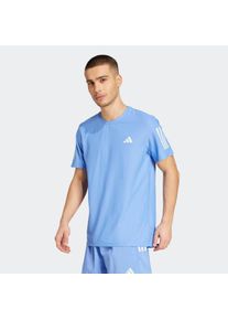 Laufshirt adidas Performance "OTR B TEE", Herren, Gr. XL, blau (blau fusion), Obermaterial: 86% Polyester, 14% Elasthan, normal, Rundhals, Shirts Laufshirt
