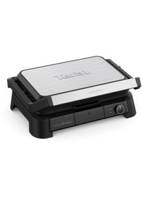 Kontaktgrill Tefal "SuperGrill 3in1 XL, Grill, Barbeque-, Ofenposition, 3 Temperaturen", schwarz (geb&uuml;rsteter edelstahl, schwarz), B:45cm H:17,5cm T:38cm, Kontaktgrill_Standgrill_Tischgrill_Teppanyakigrill, Kontaktgrill, sp&uuml;lmaschinengeeignete Platten, Grillen f&uuml;r bis zu 8 Personen, GC520D