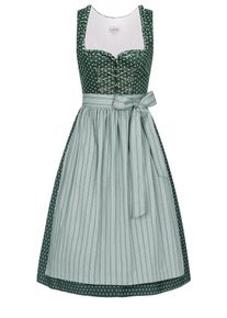 N&uuml;bler Dirndl N&Uuml;BLER "Dirndl midi Thea", Damen, Gr. 42, EURO, gr&uuml;n, Obermaterial: 100% Baumwolle CO., Kleider Dirndl