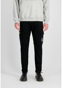 Cargohose Alpha Industries "Petrol Patch Pant", Damen, Gr. 36, Normalgr&ouml;&szlig;en, schwarz, Obermaterial: 98% Baumwolle, 2% Elastan; Futter: 100% Baumwolle, Hosen Cargohose