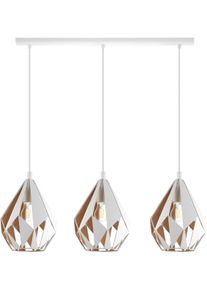 Eglo Pendelleuchte "CARLTON 1", gold (wei&szlig;, goldfarben), 3, Leuchten, H&auml;ngeleuchte, Pendelleuchte