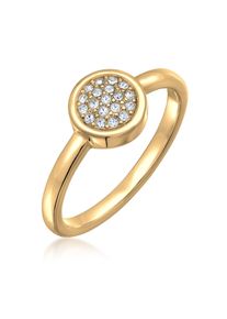 Ring-Set Elli "Ring Kristalle Elegant Solit&auml;re Silberfarben" Gr. 58, gold, Fingerringe, Damen, 58,mit Stein, Messing, Ring-Set