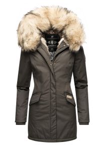 Wintermantel Navahoo "Wintermantel Cristal", Damen, Gr. M, grau (anthrazit), Obermaterial: 65% Polyester PES. 35% Baumwolle CO. Obermaterial: Futter: 100% Polyester PES. 100% Polyester PES., M&auml;ntel Wintermantel