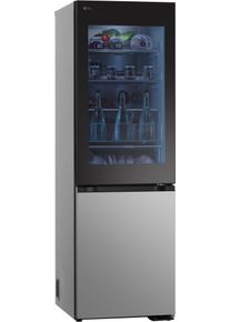 LG K&uuml;hl-/Gefrierkombination "GBG5160CPY", Energieeffizienz: C, prime silber, schwarz, Rechtsanschlag, wechselbar, K&uuml;hlschr&auml;nke, K&uuml;hl-/Gefrierkombination