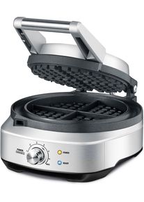 Sage Waffeleisen "SWM520BSS the No-Mess Waffle", silber (brushed stainless steel (edelstahl)), B:22,6cm H:14,6cm T:28,7cm, Waffeleisen, Waffeleisen