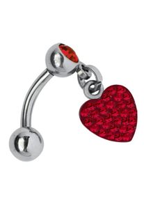 Adelia&acute;s Bauchnabelpiercing ADELIA&acute;S "Piercing Piercing Bauchnabelpiercing", rot, Piercings, Damen, Titan, Bauchnabelpiercing