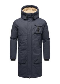 Wintermantel STONE HARBOUR "Wintermantel Cyriaan XX", Herren, Gr. L, blau (navy), Obermaterial: 55% Nylon NY. 45% Baumwolle CO. Obermaterial: Futter: 100% Polyester PES. 100% Polyester PES., M&auml;ntel Wintermantel