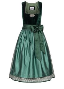 N&uuml;bler Dirndl N&Uuml;BLER "Dirndl midi Marlies", Damen, Gr. 44, EURO, gr&uuml;n, Obermaterial: 50% Polyester PES. 50% Viskose CV., Kleider Dirndl