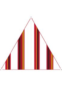 Sonnensegel BENT "Zip-Canvas", rot (orient wei&szlig; gestreift, rv rot), Sonnensegel, B/T: 250cm x 250cm, Polyester, Sonnensegel, B:250cm T:250cm