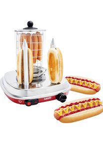 Salco Hotdog-Maker "SHO-6", bunt (rot, silberfarben), B:33,5cm H:34cm T:36cm, Hot-Dog-Maker, Hotdog-Maker