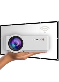 LA VAGUE LED-Beamer "LED-Projektor inkl. LV-STA100FP LV-HD340 Wi-Fi Bundle", wei&szlig;, Beamer, LED-Beamer
