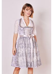 Kr&uuml;ger Dirndl KR&Uuml;GER "Dirndl Lenore (60cm)", Damen, Gr. 42, grau, Obermaterial: 65% Polyester PES. 35% Baumwolle CO., Kleider Dirndl