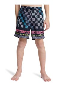 Badeshorts Quiksilver "Everyday Printed Volley 14", Kinder, Gr. 14, bunt (schwarz navy next gen), Obermaterial: 100% Polyester., Badehosen Badeshorts