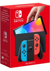 NINTENDO SWITCH Spielekonsole "OLED NEON Konsole r/b", rot (neon r, b), B:24,2cm H:1,39cm T:10,2cm, Spielekonsolen, Spielekonsole