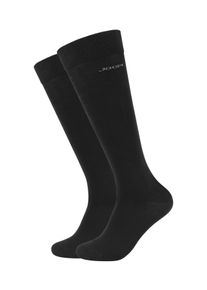 JOOP! Kniestr&uuml;mpfe JOOP "premium essentials", Herren, Gr. 35-38, schwarz, Baumwolle, Elasthan, Polyamid, uni, elastisch, Socken Kniestr&uuml;mpfe, mit Logoschriftzug am Bund