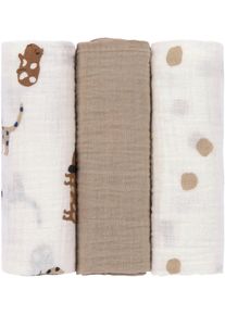 L&auml;ssig Stoffwindeln L&Auml;SSIG "Little Mateys, Einschlag- und Mulltuchset L, Royal Blue", Baby, Gr. 3 Stk., blau (royal blau), Baumwolle, Windeln Stoffwindeln