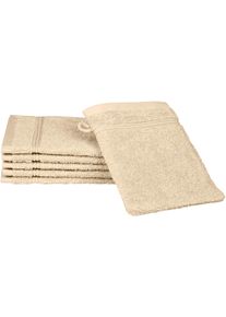Waschhandschuh Ross "Rubin", beige (natur), B:16cm L:22cm, Baumwolle, Waschlappen, Waschhandschuh, 100% Baumwolle