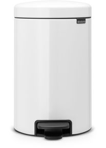 M&uuml;lleimer Brabantia "NewIcon Treteimer, 12L", wei&szlig;, B:25,1cm H:41,1cm T:33,8cm &Oslash;:25,1cm, Kunststoff, Metall, M&uuml;lleimer, M&uuml;lleimer, sanft schlie&szlig;ender Deckel, mit leichter Pedalbedienung