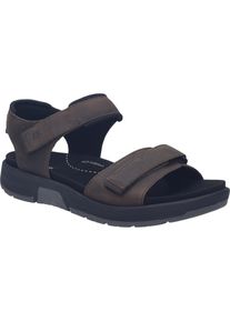 Sandale Josef Seibel "Emeric 10, espresso-kombi", Herren, Gr. 45, braun (espresso, kombi), Obermaterial: 80% Rindsleder Leather cow. 20% Textilmaterial TEXMAT., Schuhe Sandale