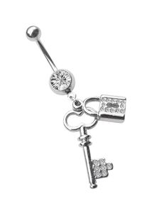 Adelia&acute;s Bauchnabelpiercing ADELIA&acute;S "Piercing Piercing Bauchnabelpiercing", wei&szlig; (klar), Piercings, Damen, Chirurgiestahl, Bauchnabelpiercing