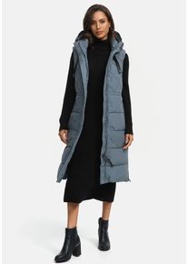 Steppweste Marikoo "Marikoo Narikaa Damen Winterweste N018", Damen, Gr. L, blau (stormy blau), Obermaterial: 100% Polyester PES., Westen Steppweste