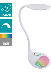 Eglo Tischleuchte "CABADO 1 Tischlampe, Kunststoff, Schreibtischlampe, B&uuml;rolampe, Lampe", bunt (wei&szlig;, bunt), 2, H: 49cm, 1 Stk., Leuchten, Tischleuchte, L14 x B11 x H49 cm, wei&szlig;, 2,4W;0,3W inkl., Tischleuchte