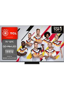 TCL Mini-LED-Fernseher "75Q7CX1", Energieeffizienz: F, schwarz, 75, Fernseher, Audio von Bang & Olufsen, Dolby Vision, Smart TV, Apple TV, 4K HDR, Mini-LED-Fernseher