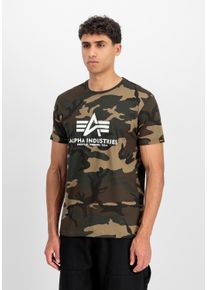 T-Shirt Alpha Industries "Basic T-Shirt BL Camo", Herren, Gr. XL, bunt (wdl camo 65), Obermaterial: 100% Baumwolle, Shirts T-Shirt