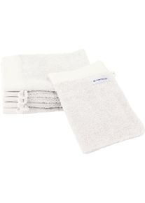 Waschhandschuh Tom Tailor HOME "Waschhandschuh COLOR BATH", wei&szlig; (crisp wei&szlig;), B:16cm L:21cm, Frottier, Frottier, Handt&uuml;cher, Waschhandschuh