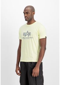 T-Shirt Alpha Industries "Basic T-Shirt BL", Herren, Gr. M, gelb (retro gelb), Obermaterial: 100% Baumwolle, Shirts T-Shirt
