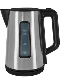 Exquisit Wasserkocher "WK 6119 isw", schwarz (inox, schwarz), B:23,4cm H:25,2cm T:16,2cm, Wasserkocher, Wasserkocher