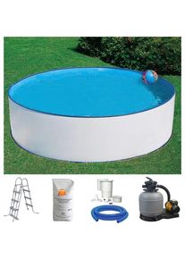 Rundpool Konifera "USEDOM 2", wei&szlig;, H:90cm &Oslash;:450cm, Schwimmbecken, Rundpool, H&ouml;he 90 cm, in versch. Gr&ouml;&szlig;en erh&auml;ltlich