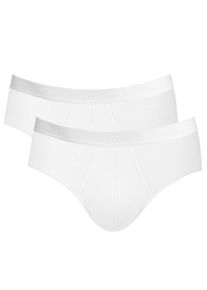 Slip Sloggi "Slip Basic Midi 2er Pack", Herren, Gr. XL, wei&szlig;, Obermaterial: 96% Baumwolle CO. 4% Elasthan EL., Unterhosen Slip