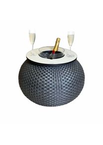 Beistelltisch COOTAB COOLER TABLE "Beistelltisch mit Acryl-K&uuml;hler Milano 40 cm", bunt (anthrazit, champagner), B:55cm H:40cm, Tische, Beistelltisch