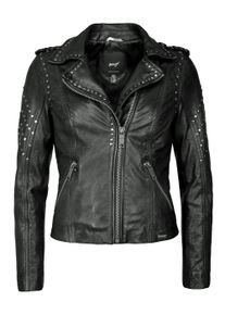 Bikerjacke Maze "Lederjacke Titana", Damen, Gr. L, schwarz, Obermaterial: 100% Lammleder LEL. Futter: 100% Polyester PES., Jacken Bikerjacke
