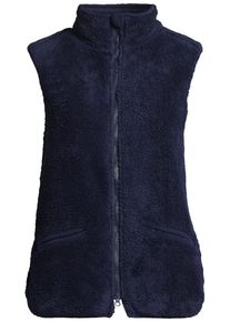 Pl&uuml;schweste SALZHAUT "Weste RAMENTEN", Damen, Gr. XL, blau (navy), Obermaterial: 100% Polyester PES., Westen Pl&uuml;schweste