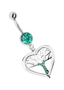 Adelia&acute;s Bauchnabelpiercing ADELIA&acute;S "Piercing Piercing Bauchnabelpiercing", blau (t&uuml;rkis), Piercings, Damen, Chirurgiestahl, Bauchnabelpiercing